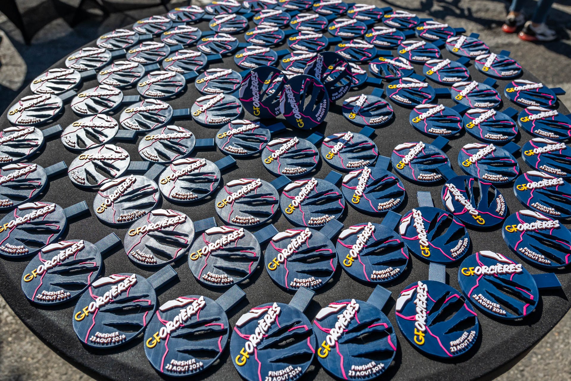 Les médailles de finisher GF Orcières 2026
